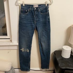 Everlane The 90s Cheeky Straight Jean in Vintage Dark Wash